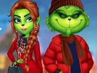 The Grinch Couple Holiday Dress Up